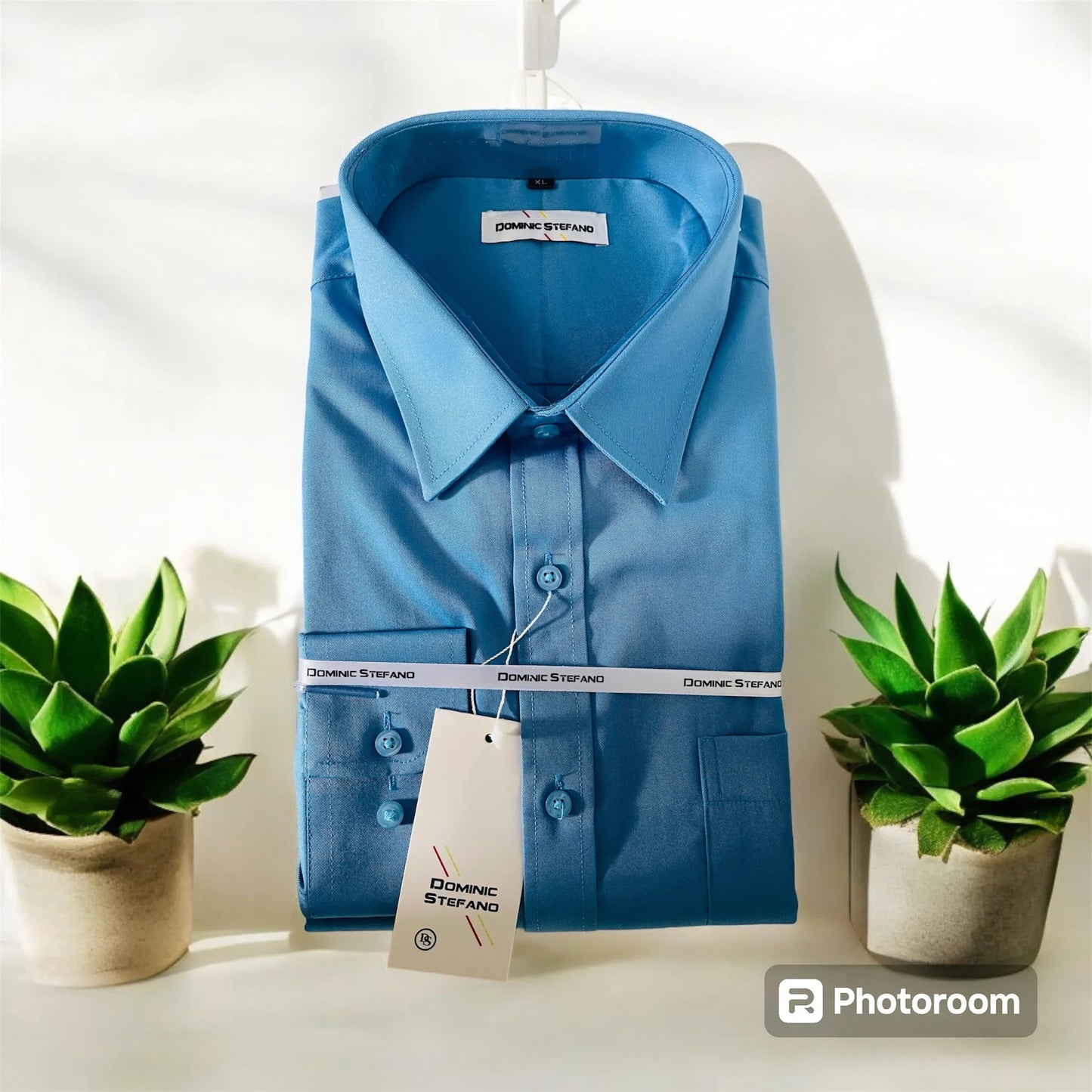 Men's Formal Shirts - Cotton Blend, Solid Colour, Long Sleeve, Office & Casual Wear, Sizes S-XXL