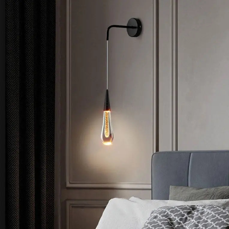 LED Wall Lamp with Dripping Glass Design