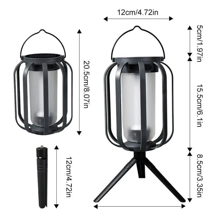 Solar Flame Lantern with 4 Lighting Modes – Weatherproof Outdoor Light for Garden, Patio & Camping