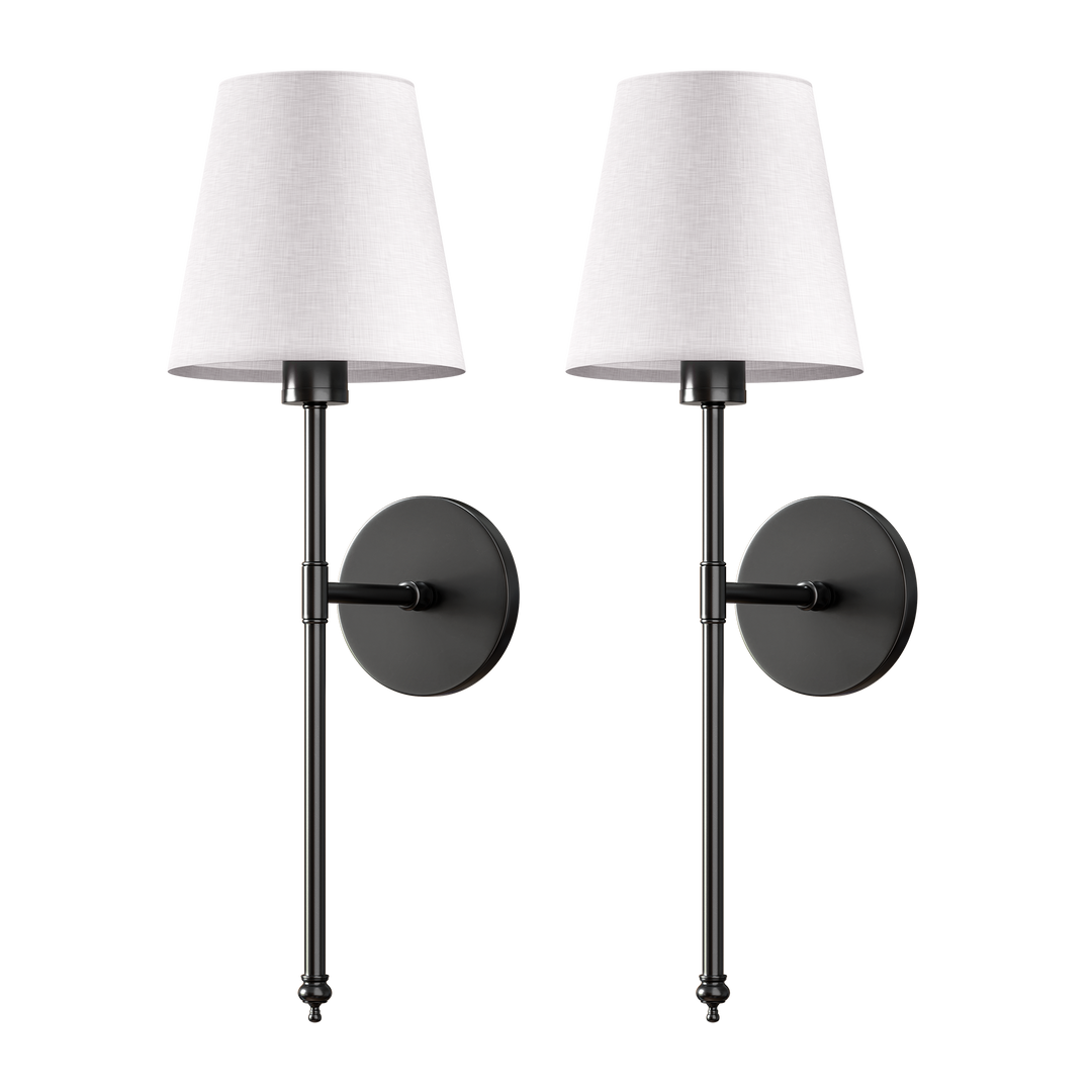 Elegant Battery-Powered Wall Lamp with Remote Control - Drill-Free Installation