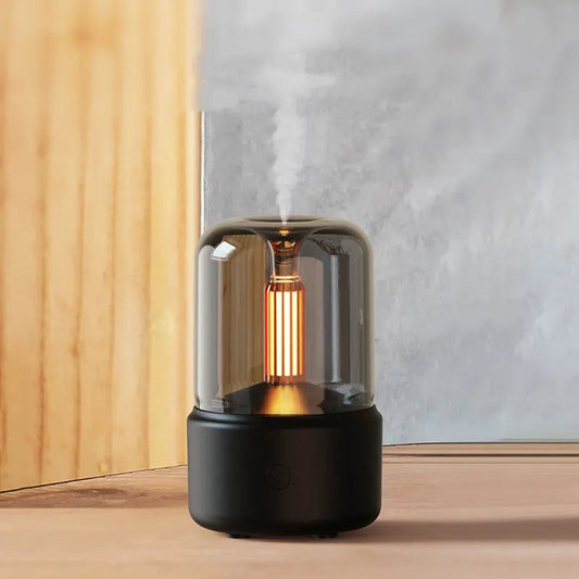 Aromatherapy Diffuser with Soft Candlelight Night Lamp