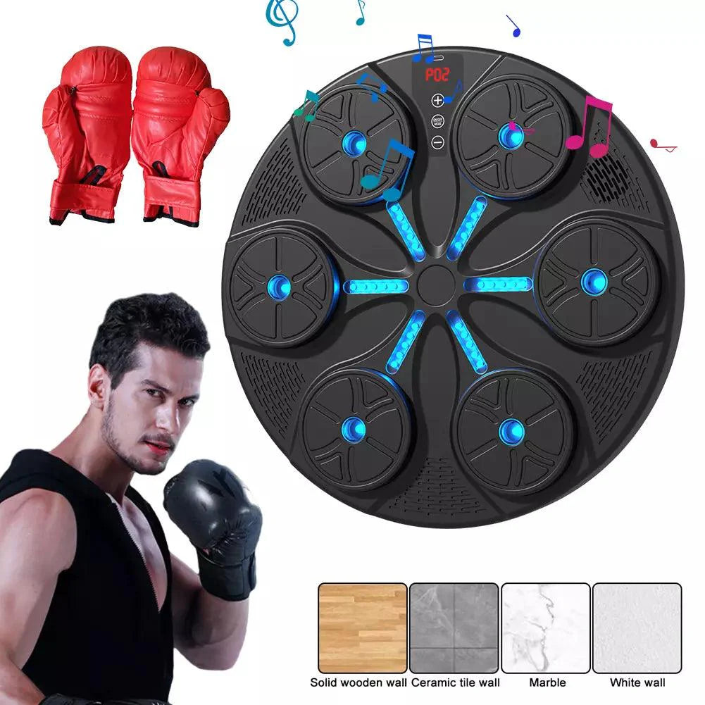 Music Boxing Machine UK - Wall-Mounted Bluetooth Smart Punching Machine for Indoor Boxing Workouts, React Exercise Machine