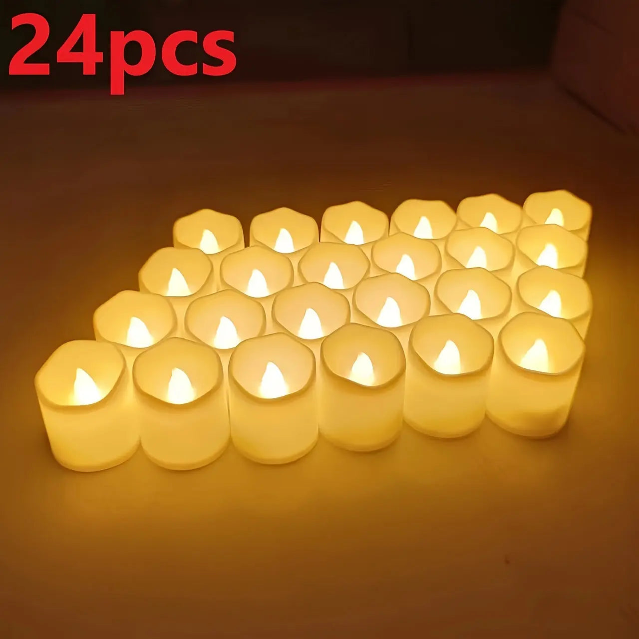 Flameless LED Tea Lights - Safe, Realistic Candlelight for Any Occasion