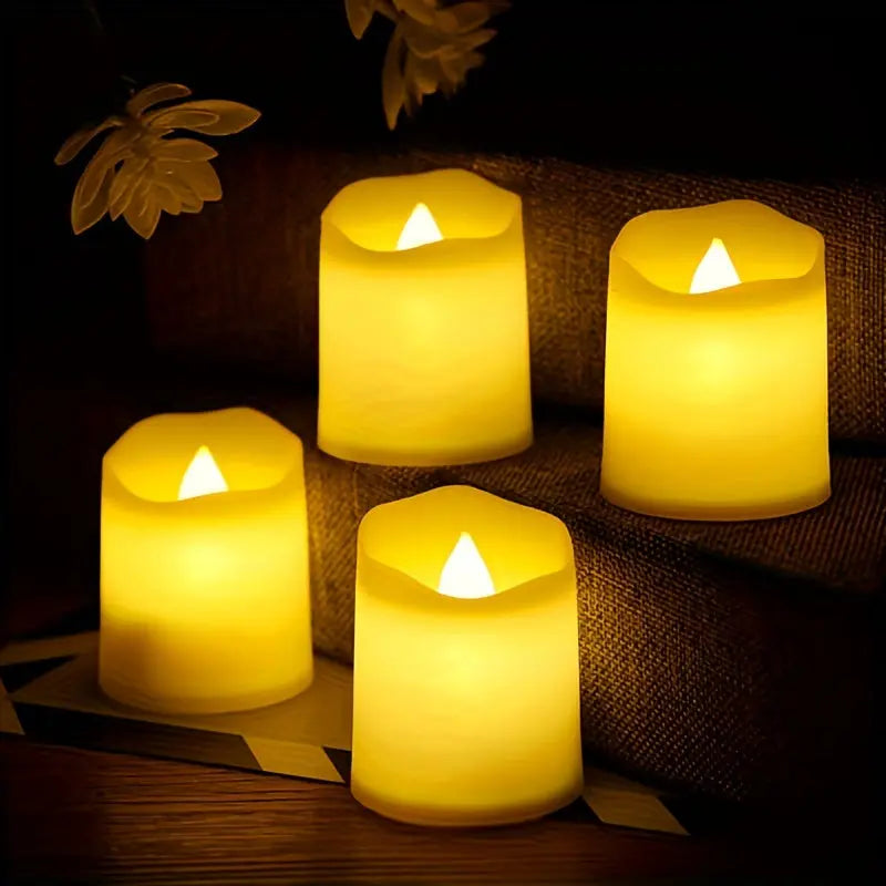 Flameless LED Tea Lights - Safe, Realistic Candlelight for Any Occasion