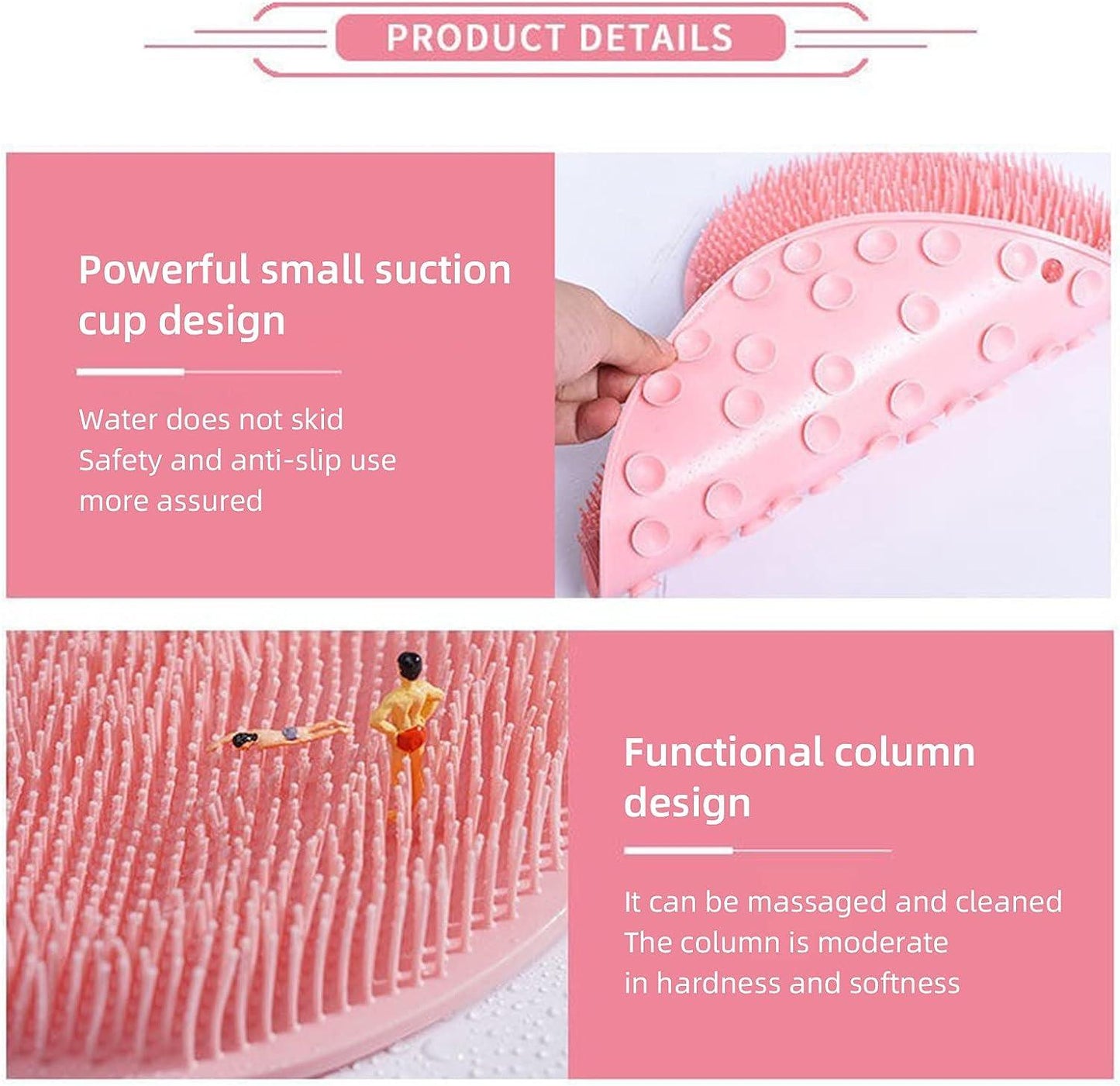 Shower Foot Scrubbers – Non-Slip Scrubber Mat with Built-In Foot Cleaner for Easy Foot Care