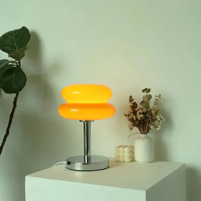 Glass Table Lamp Night Light – Soft Ambient Glow for Cozy Evenings