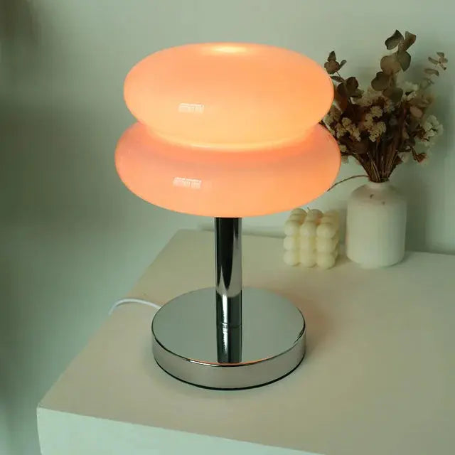 Glass Table Lamp Night Light – Soft Ambient Glow for Cozy Evenings