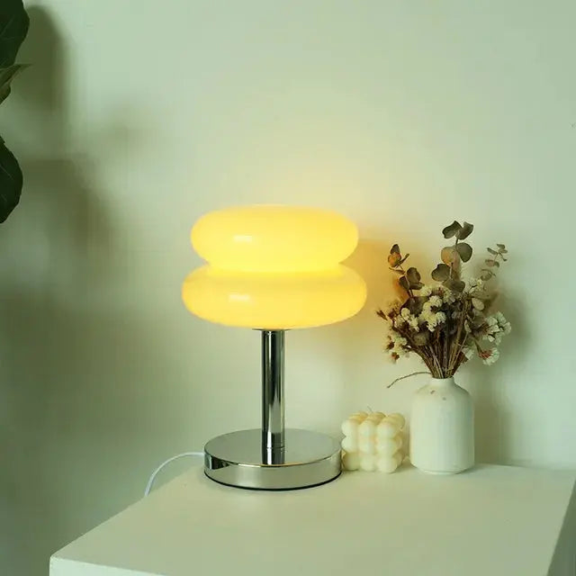 Glass Table Lamp Night Light – Soft Ambient Glow for Cozy Evenings