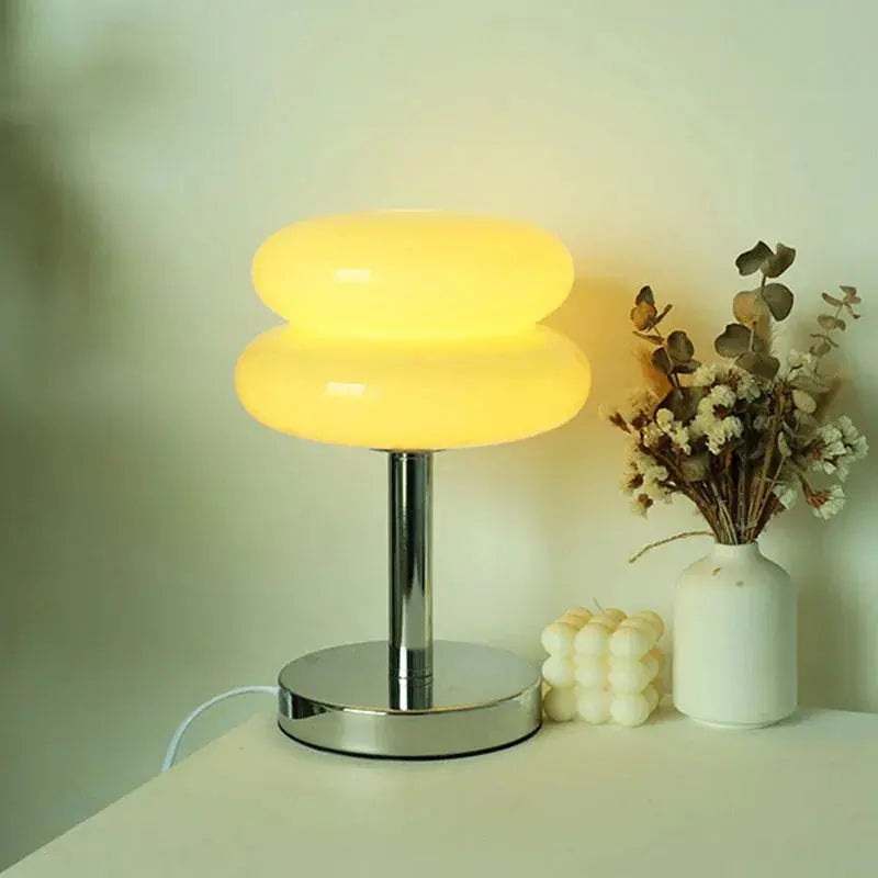 Glass Table Lamp Night Light – Soft Ambient Glow for Cozy Evenings