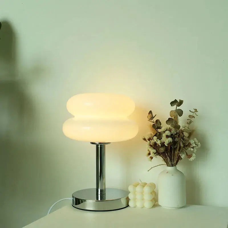 Glass Table Lamp Night Light – Soft Ambient Glow for Cozy Evenings