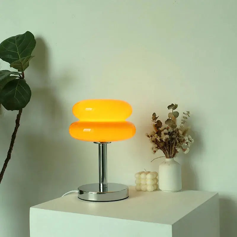 Glass Table Lamp Night Light – Soft Ambient Glow for Cozy Evenings