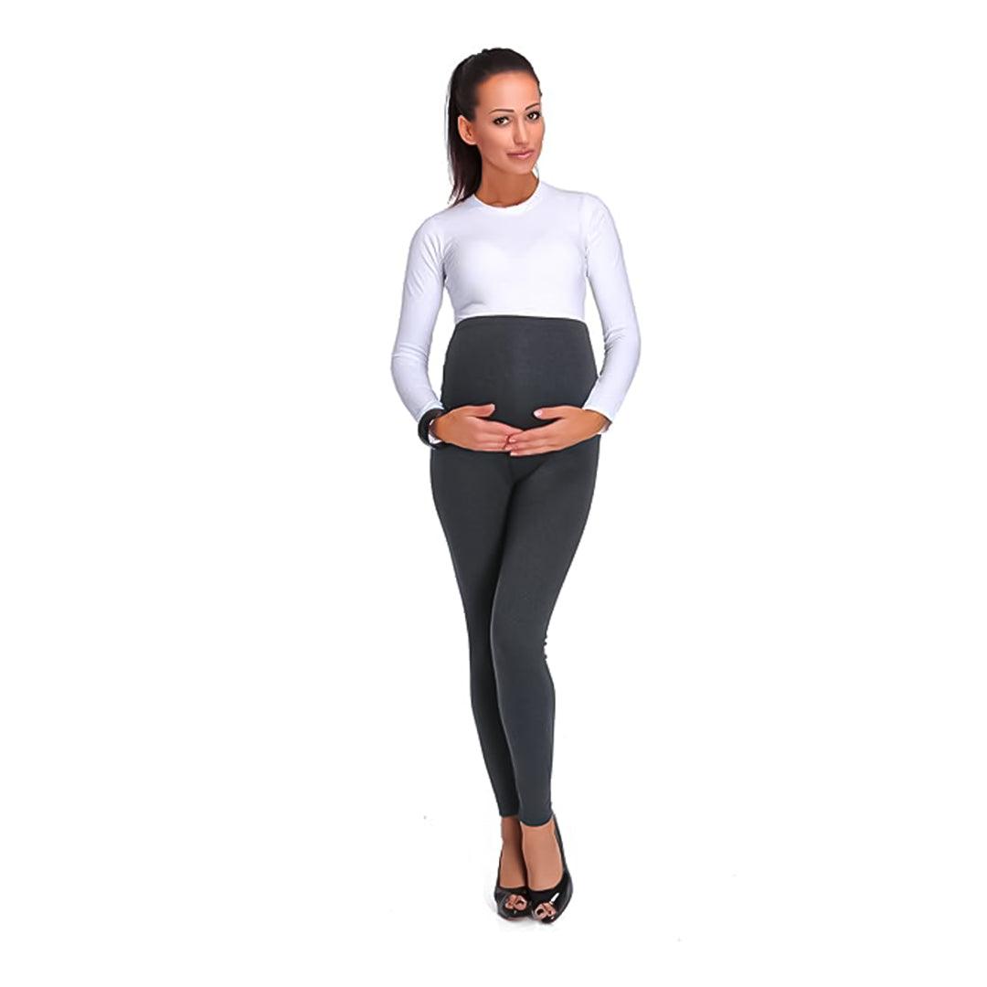 Cozy Fleece-Lined Maternity Leggings – Thick, Soft, Full-Length Cotton Pregnancy Pants for Warmth