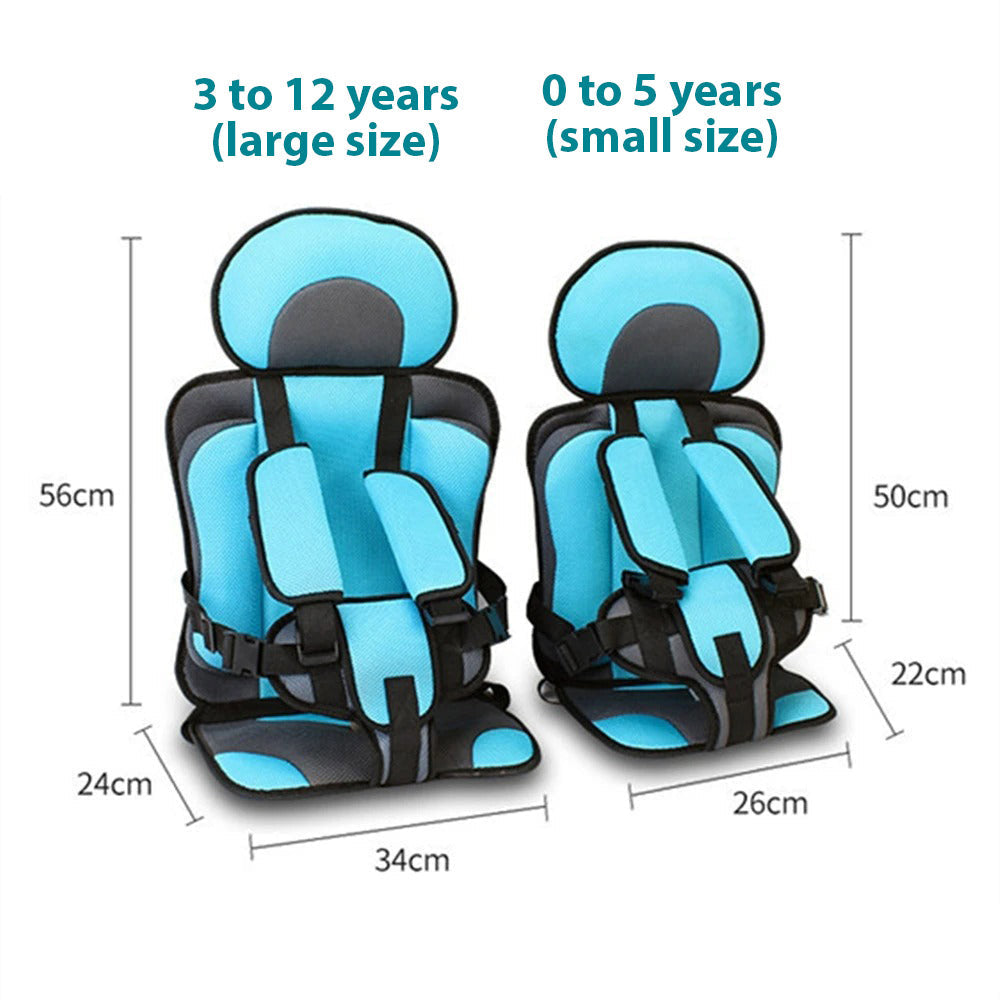 Travel-Ready Portable Child Car Seat — Ultra-Compact & Padded for Comfort