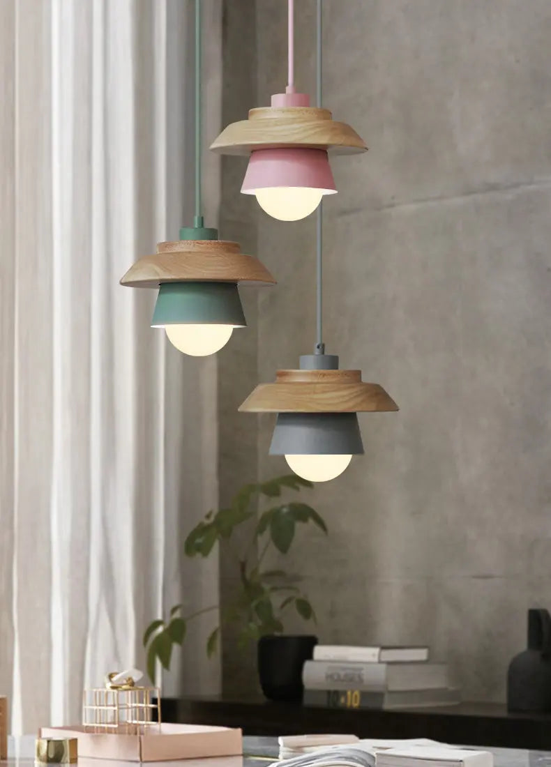 Nordic-Style Wooden Pendant Lamp for Warm, Minimalist Ambience