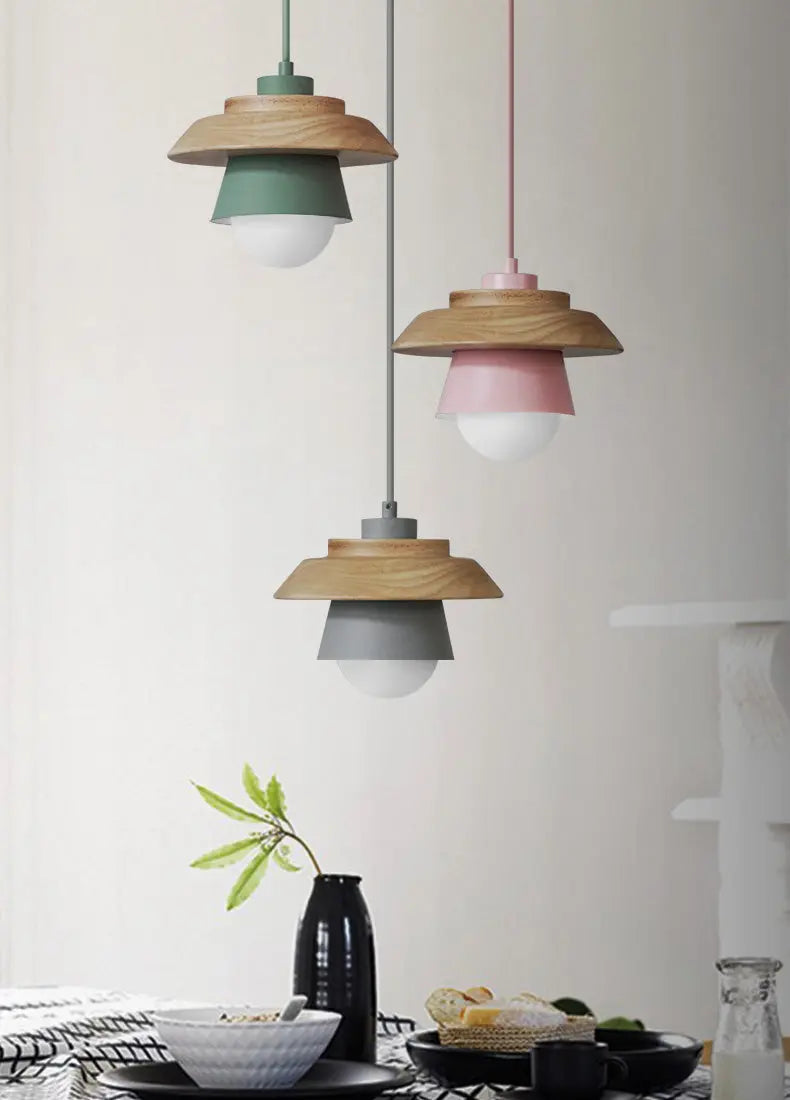 Nordic-Style Wooden Pendant Lamp for Warm, Minimalist Ambience