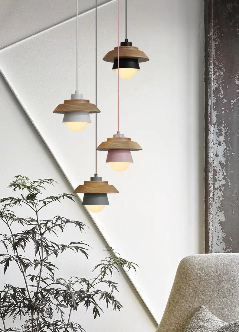 Nordic-Style Wooden Pendant Lamp for Warm, Minimalist Ambience