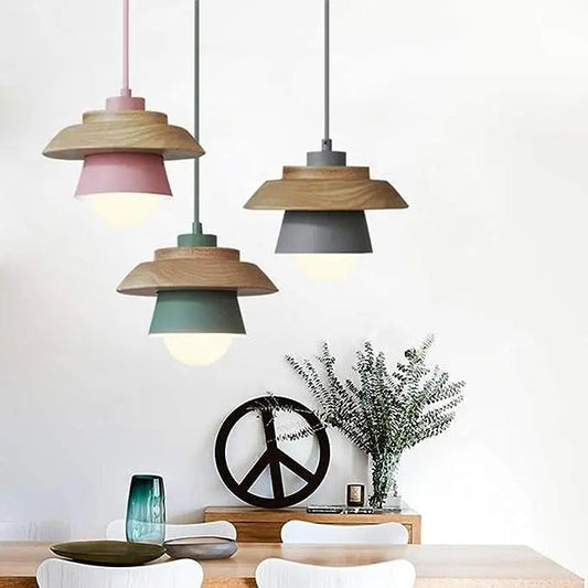 Nordic-Style Wooden Pendant Lamp for Warm, Minimalist Ambience