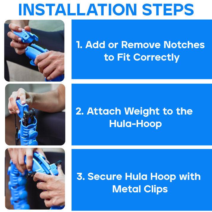 MASKURA Smart Weighted Hula Hoop with Counter – 24 Knots, Adjustable Ring Size for Weight Loss & Smart Fitness, Suitable for Adults
