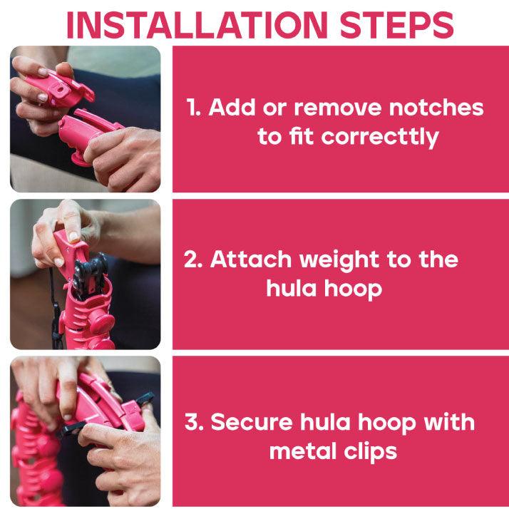 MASKURA Smart Weighted Hula Hoop with Counter – 24 Knots, Adjustable Ring Size for Weight Loss & Smart Fitness, Suitable for Adults