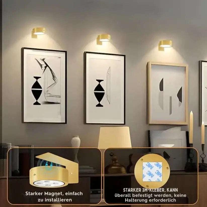Cordless LED Picture Light – Sleek, Even Illumination for Art & Décor