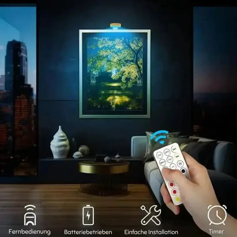 Cordless LED Picture Light – Sleek, Even Illumination for Art & Décor
