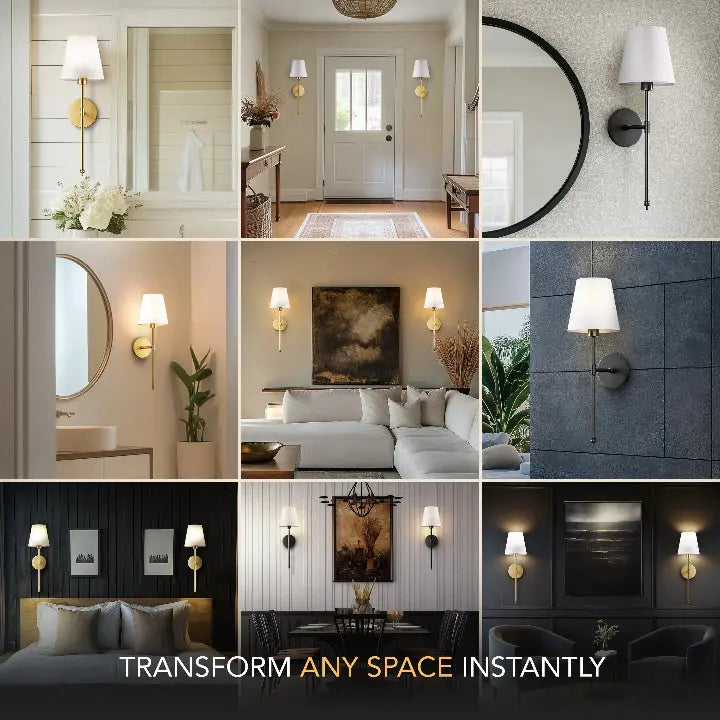 Wireless Wall Lamp - Elegant Metal Design with Warm, Cozy Light