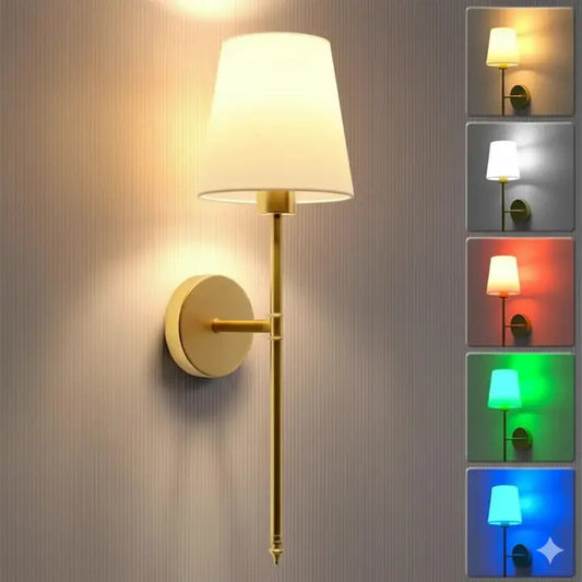 Wireless Wall Lamp - Elegant Metal Design with Warm, Cozy Light