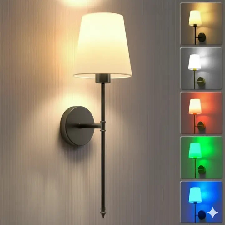 Wireless Wall Lamp - Elegant Metal Design with Warm, Cozy Light