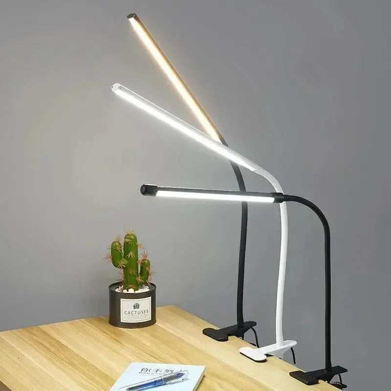 Dimmable LED Clip Lamp with Flexible Gooseneck