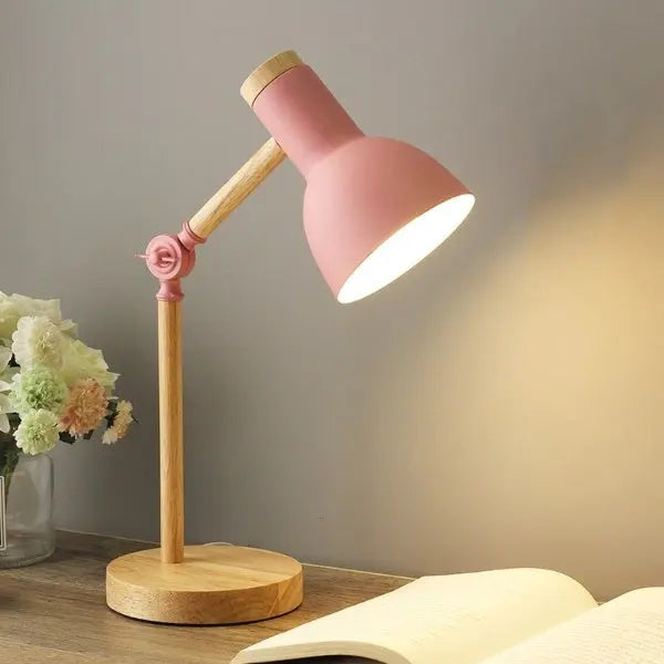 LED Desk Lamp with Elegant Wood Accents