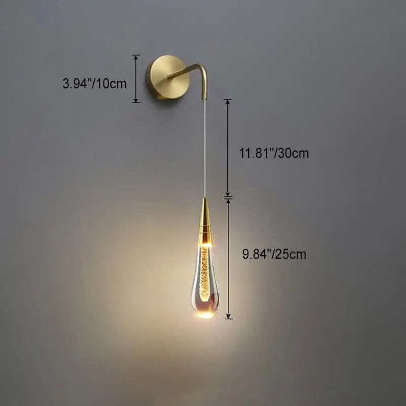 LED Wall Lamp with Dripping Glass Design