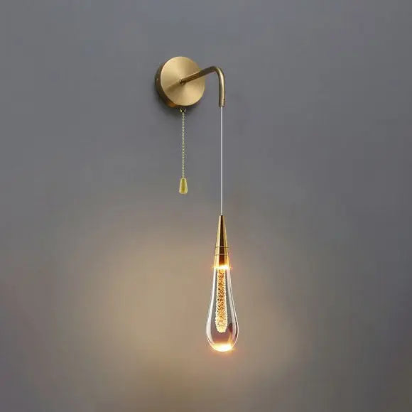 LED Wall Lamp with Dripping Glass Design