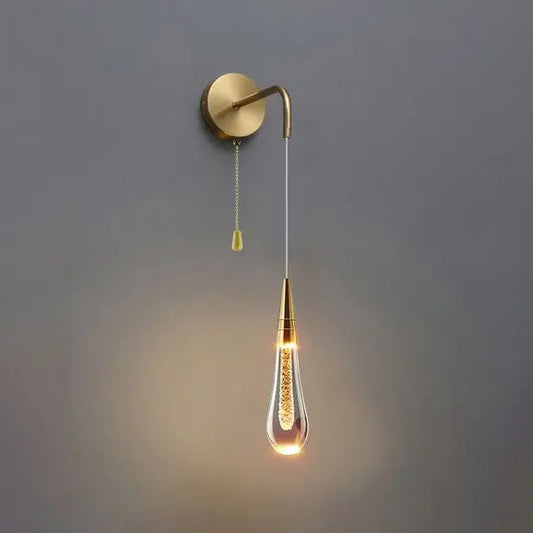 LED Wall Lamp with Dripping Glass Design