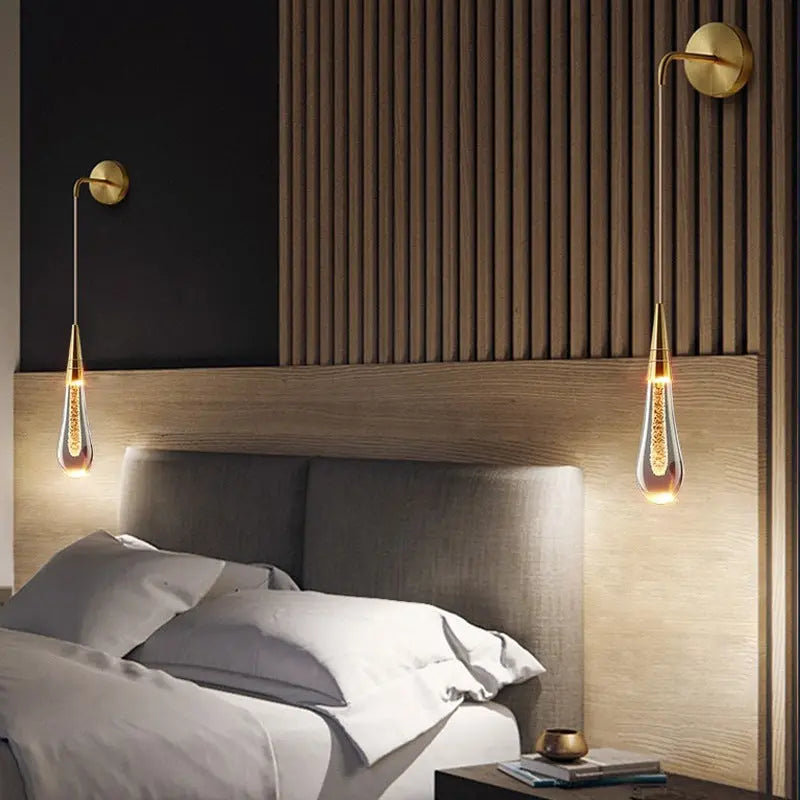 LED Wall Lamp with Dripping Glass Design