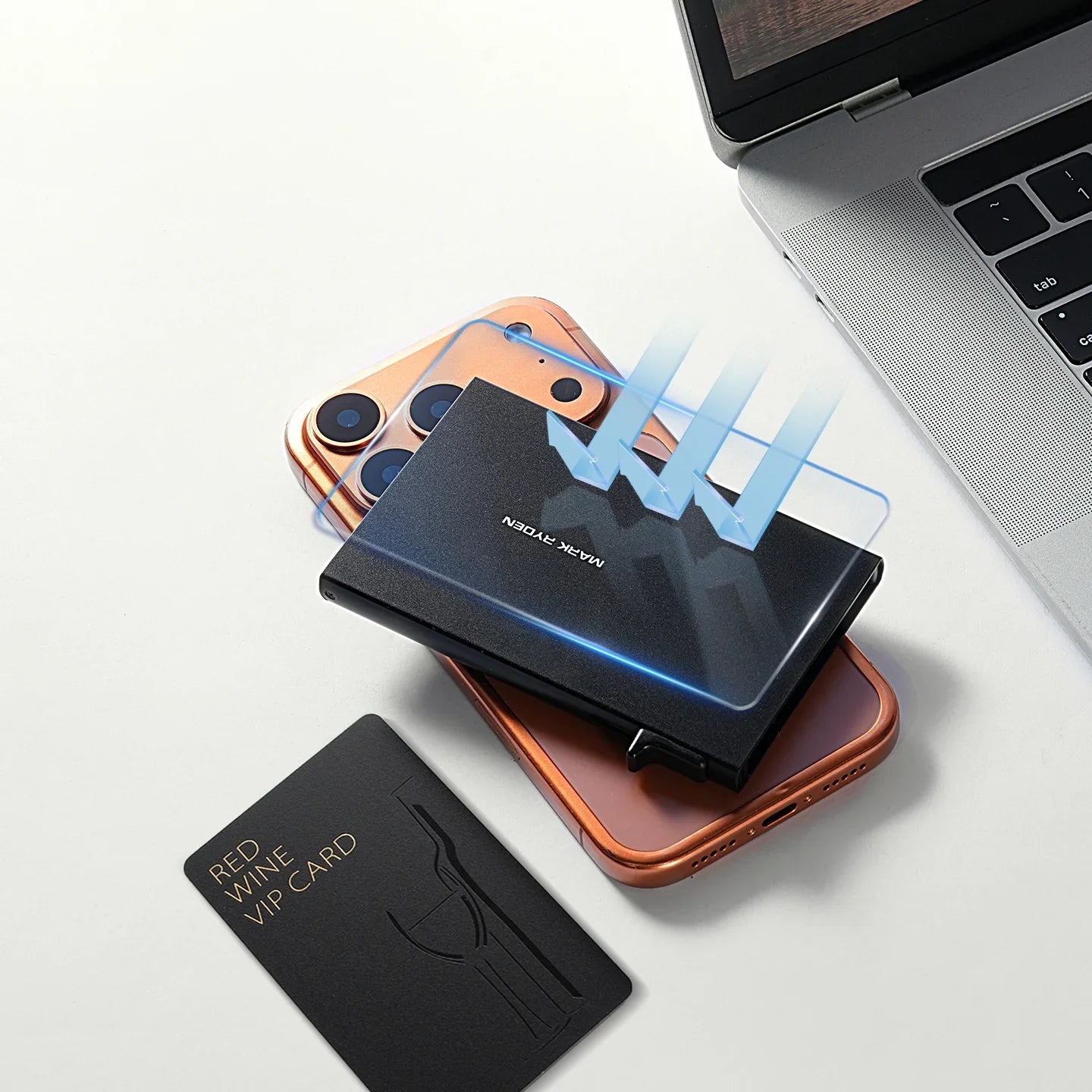 VaultPop Ultra-Thin Metal Card Holder — Sleek Protection for Your Cards