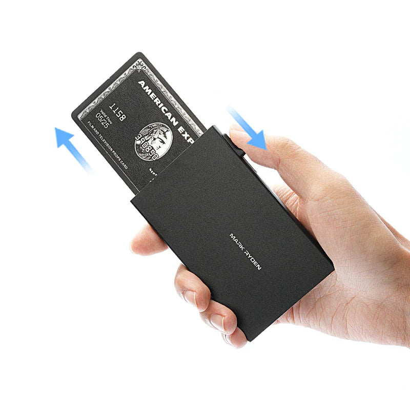 VaultPop Ultra-Thin Metal Card Holder — Sleek Protection for Your Cards
