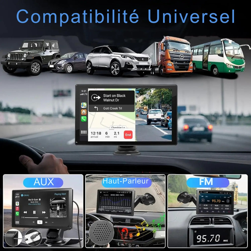 Marcherelle™ – Wireless Car Radio with CarPlay 9” HD Touchscreen