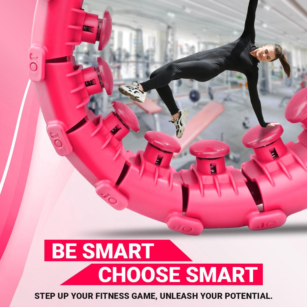 MASKURA Smart Weighted Hula Hoop with Counter – 24 Knots, Adjustable Ring Size for Weight Loss & Smart Fitness, Suitable for Adults
