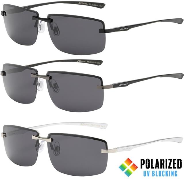 X-Loop Metal Polarised Rimless Sunglasses for Driving and Fishing