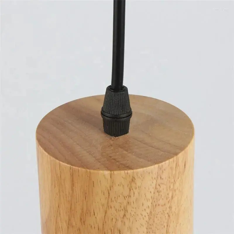 Modern Metal and Wood Pendant Lamp