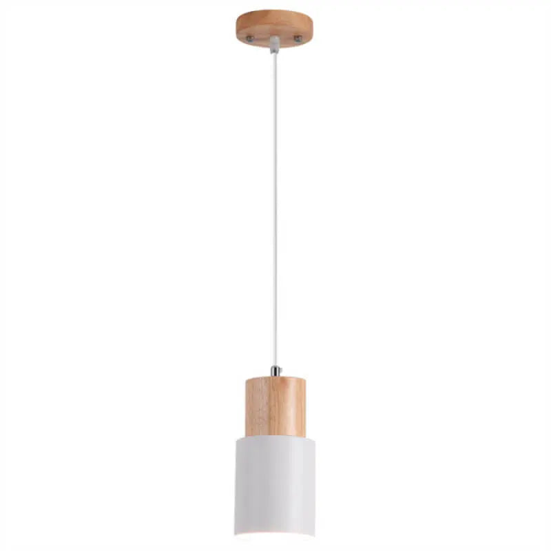Modern Metal and Wood Pendant Lamp