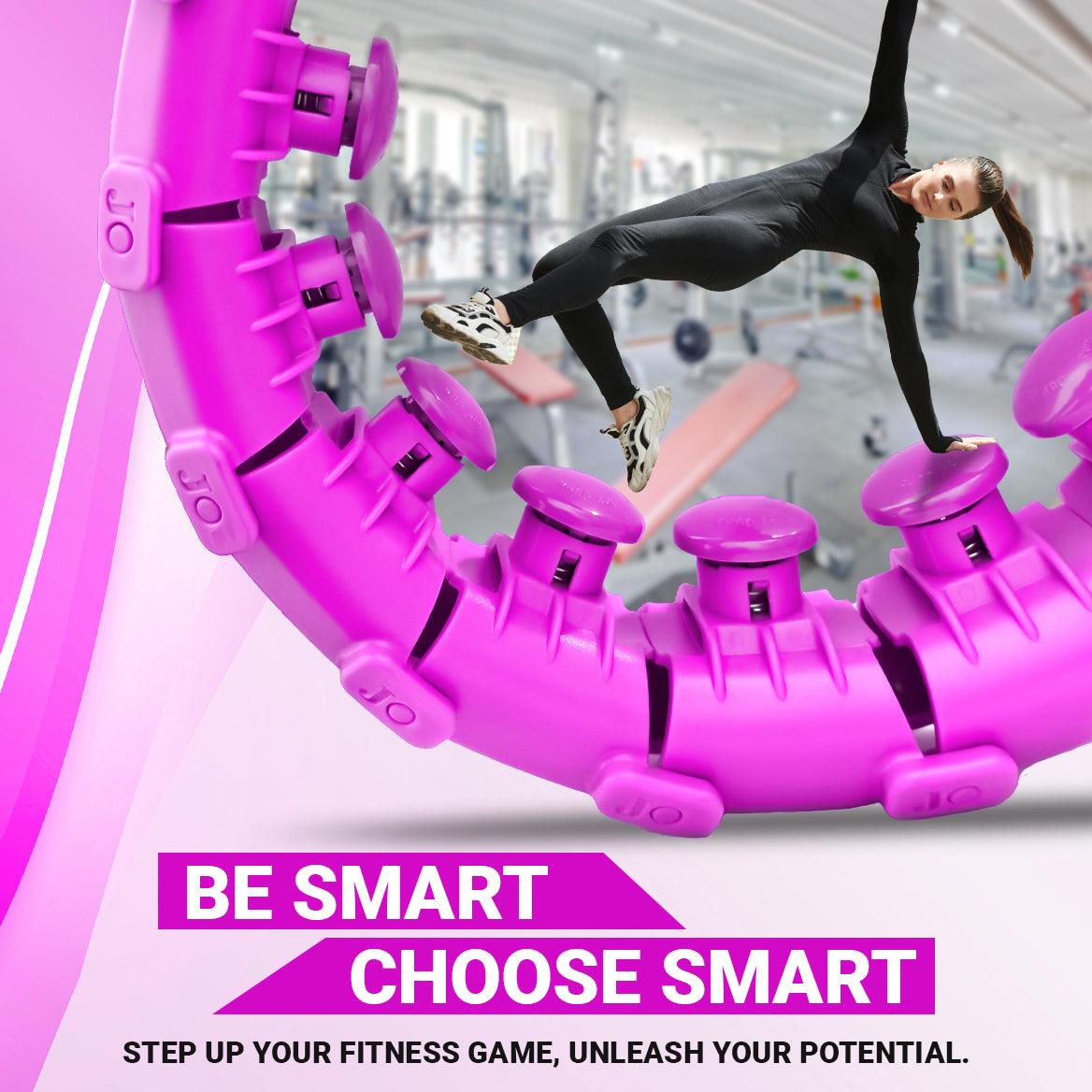 MASKURA Smart Weighted Hula Hoop with Counter – 24 Knots, Adjustable Ring Size for Weight Loss & Smart Fitness, Suitable for Adults
