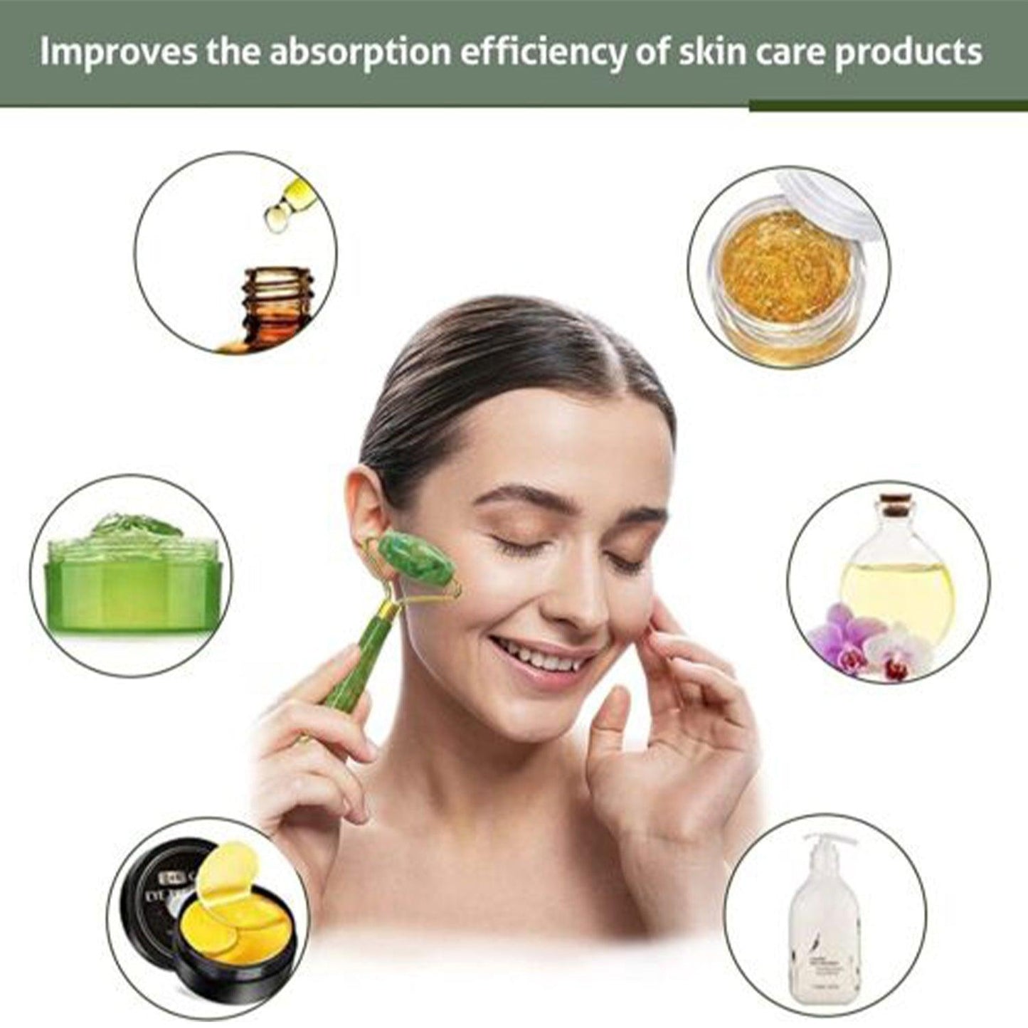 Jade Roller & Gua Sha Facial Massager – Anti-Aging Beauty Tool for Face, Neck, Eyes & Body