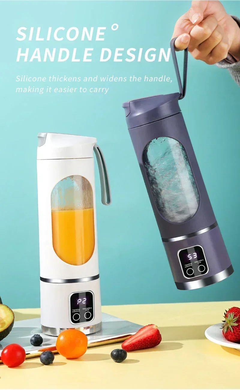 45ml USB-Charging Portable Juicer with 8-12 Blades, BPA-Free Material - Makes Milkshakes & Juices Anywhere, Travel, Office, Outdoor