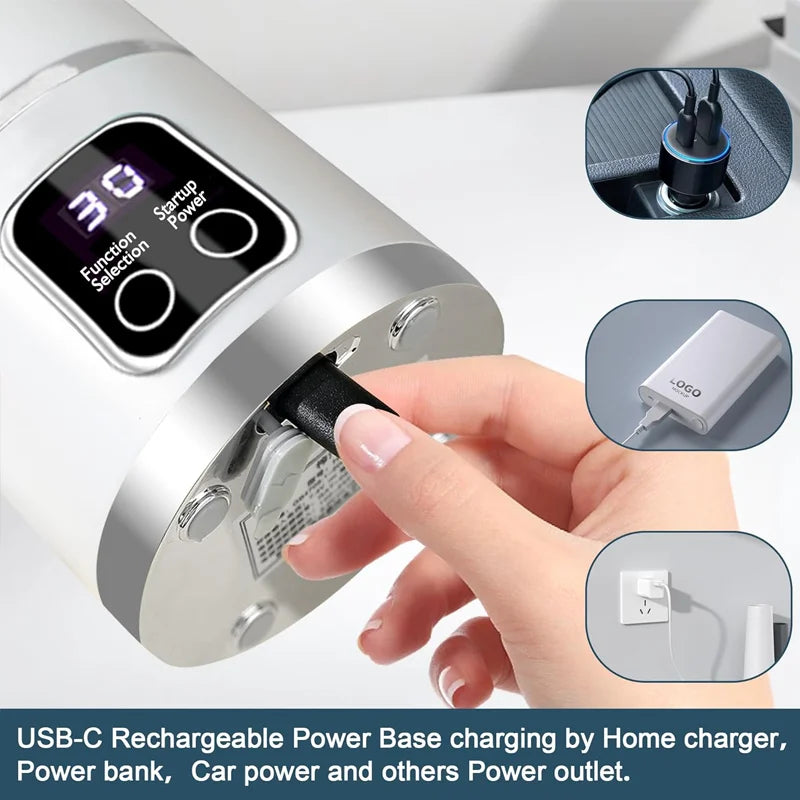 45ml USB-Charging Portable Juicer with 8-12 Blades, BPA-Free Material - Makes Milkshakes & Juices Anywhere, Travel, Office, Outdoor