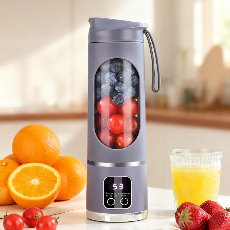 45ml USB-Charging Portable Juicer with 8-12 Blades, BPA-Free Material - Makes Milkshakes & Juices Anywhere, Travel, Office, Outdoor