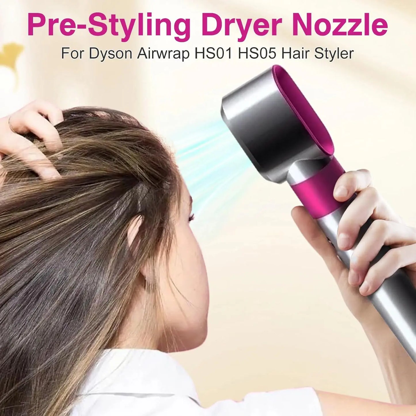 Pre-Styling Nozzle for Dyson Airwrap HS01/HS05 – Hair Styler Curling & Modeling Attachment by SenCiciMen X9