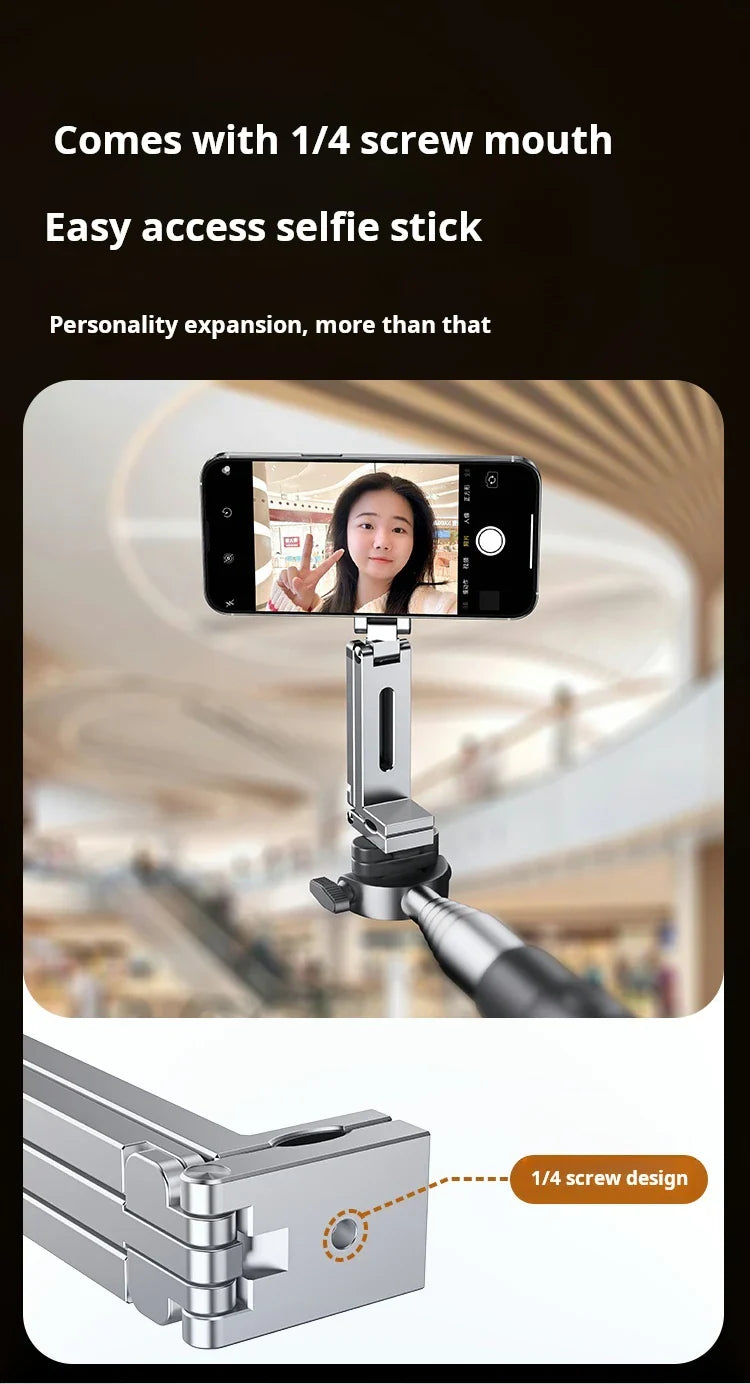 Foldable Mini Tripod with Magnetic Phone Holder — Portable Travel Stand for iPhone & Android, Ideal for Desk, Plane, or Train