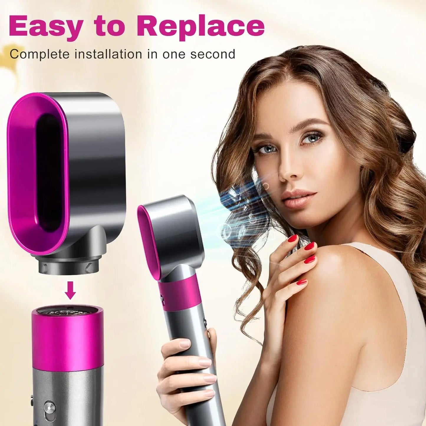 Pre-Styling Nozzle for Dyson Airwrap HS01/HS05 – Hair Styler Curling & Modeling Attachment by SenCiciMen X9