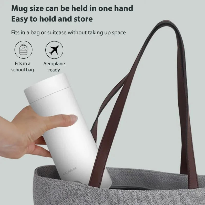Portable 400ml Electric Kettle, 220V – Fast Boil, Keeps Warm, Ideal for Tea, Coffee & Milk, Travel Kitchen Appliance
